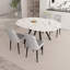 Ensemble de table de salle à manger extensible 47-63 ", 1 table et 4 chaises sans accoudoirs