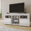 Nuo 120Lx35Wx50H LED TV Stand/TV Cabinet, 2 Side Doors 5 Storage, High Gloss, 12W, For 50" TVs-303716891