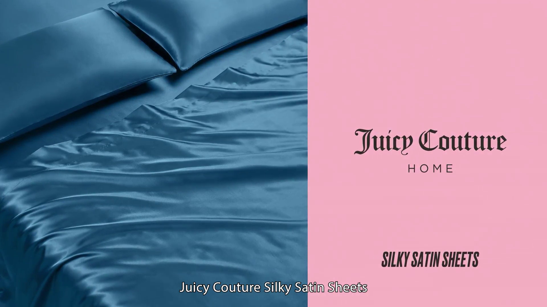 Juicy Couture Premium Silky Satin Sheet Sets & Reviews | Wayfair 6-pc JUICY Couture Sheet Set - FULL Size (2 bonus pillowcases) BLUE main image 0