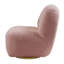 Fauteuil d'appoint pivotant moderne avec siège en mousse et coussins fixes, idéal pour les espaces polyvalents et la détente confortable
