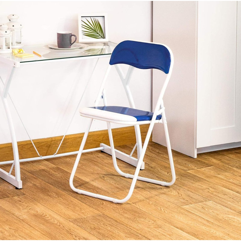 The Padded Folding Chair, Metal Frame Space-Saving Seat for Office, Dining & Kitchen