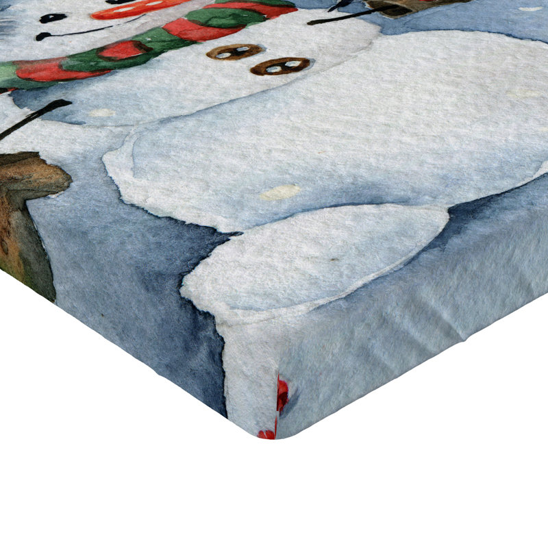 Multicolore drap de neige Ambesonne, Drap-housse de taille simple
