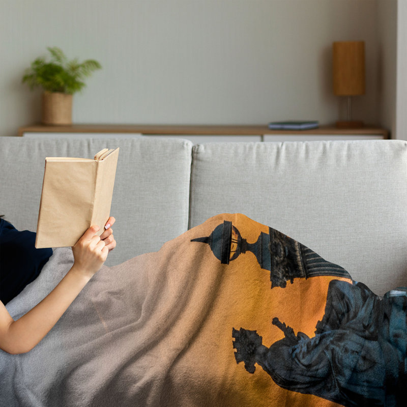 Hand Woven Throw Blanket, 70" x 90"