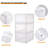 6 Pack Hat Organizer Box, Stackable Baseball Caps Holder Box Containers With Magnetic Door For Hats Snapback Cap Storag, Hat Rack Display Case, Holds 8 Hats Each-1024549738-1024549741