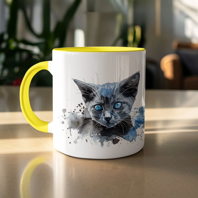 Mug, 2, Yellow