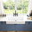 White Kitchen Sink, Ceramic Undermount, Apron Deep Single Bowl, And Scratch-, Ceramic, Undermount Scratch-,