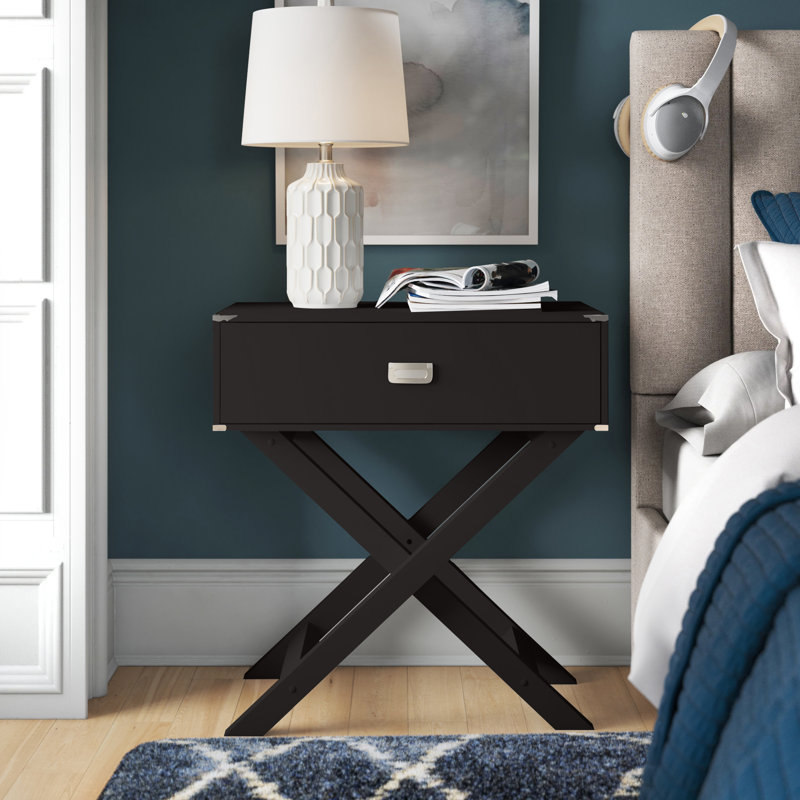 25.9'' W Nightstand, Black