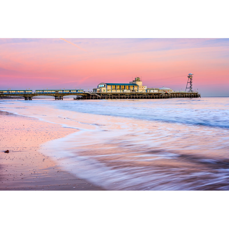 Bournemouth Pier Sunset - Wrapped Canvas Print, 30cm H x 46cm W
