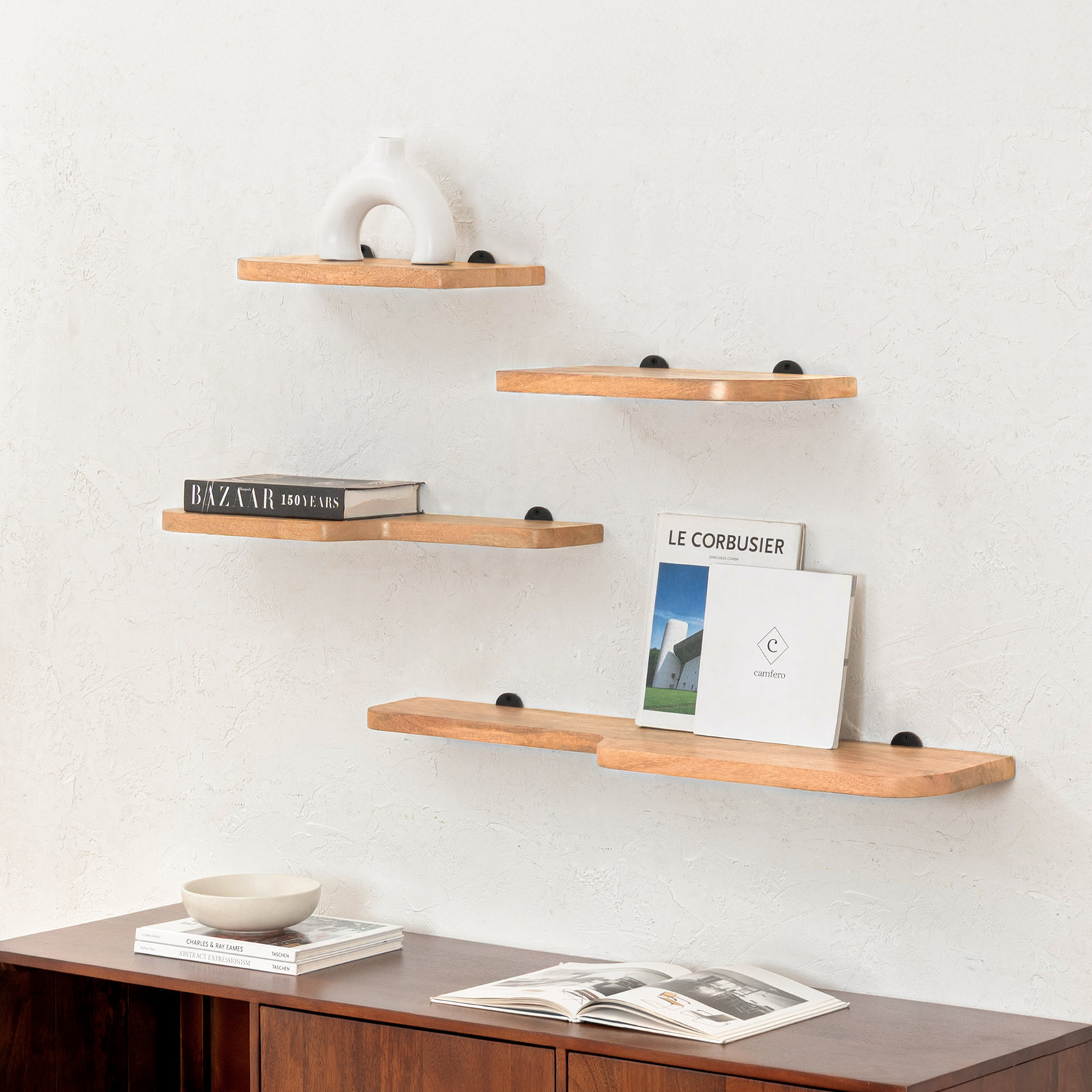 Valetta 36" Floating Shelf, Natural