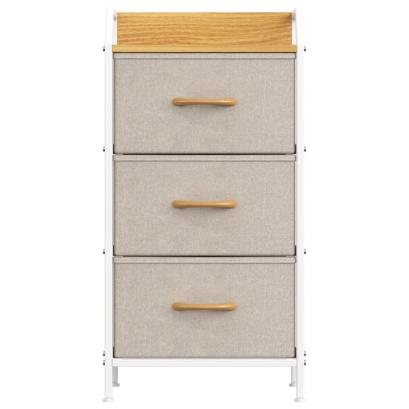 40cm W 3 - Drawer Chest of Drawers, Khaki