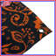 Tapisserie murale orange à motif floral - décoration murale florale-1958073395