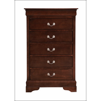 Commode Louisphillipe G2100-CH, conception traditionnelle intemporelle avec fabrication durable et finition cerisier élégante