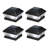 Black Low Voltage Solar Powered Integrated LED Fence Post Cap Light 6 In. X 6 In. Pack