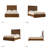 Graciana 60"H Modern Solid Wood Fluted Bed-54180553-54180559