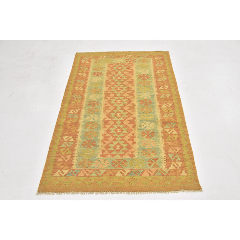 Tapis intérieur de la laine 3 pi x 5 pi "one-of-kind" à la main noué la new age Elland