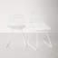 Samir Metal Cross Back Side Chair in White