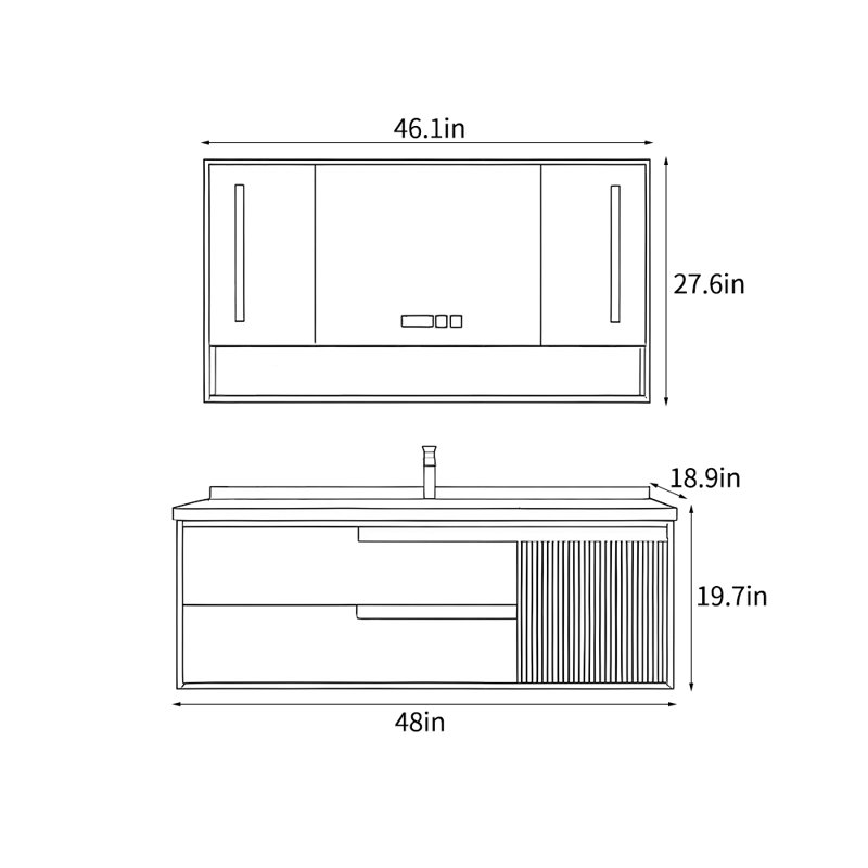 Modern simple vanitie bathroom cabinet