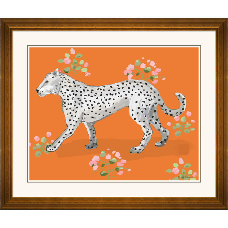 Stealth Left Print by Dana Gibson, Orange/Black/White