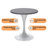 Heatherton Round Dining Table with Sintered Stone Top and White Steel Pedestal Base Kitchen Table Seats 2-4 Person-1728453405-1696228083