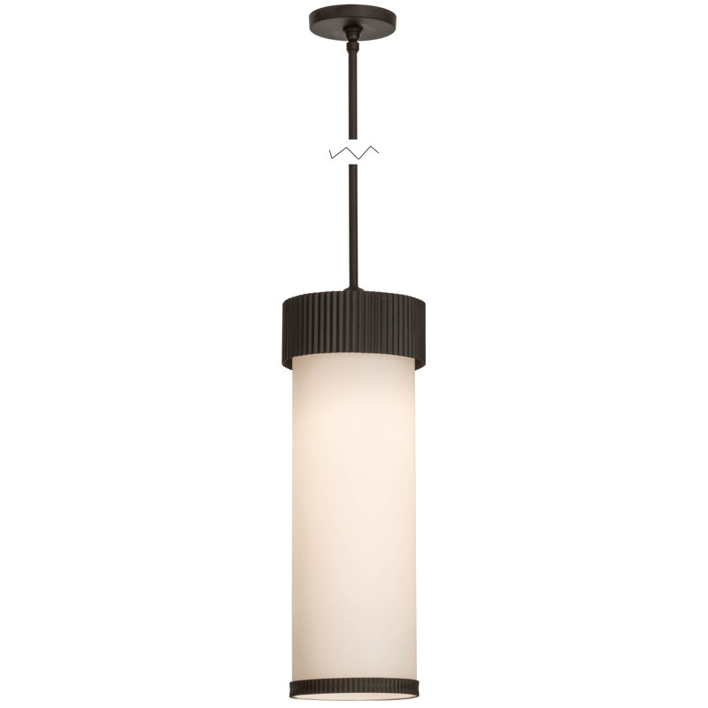 Luminaire suspendu cylindrique simple 1 lumière Cilindro, H 60 po x l 8 po x P 8 po