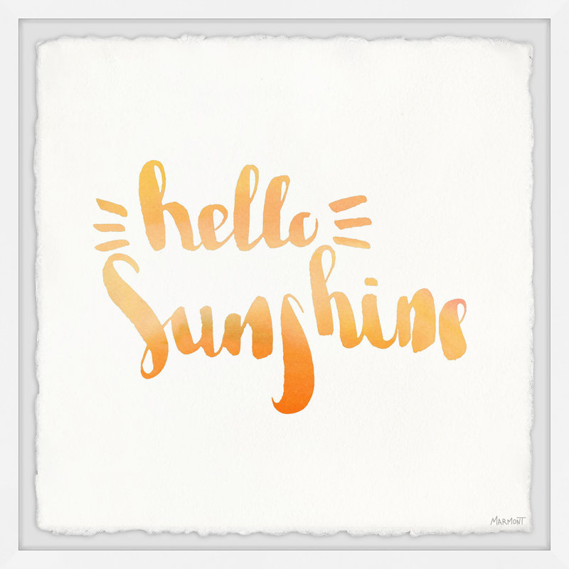 Hello Sunshine III by Marmont Hill - Single Picture Frame Print, 51cm H x 51cm W x 3.81cm D