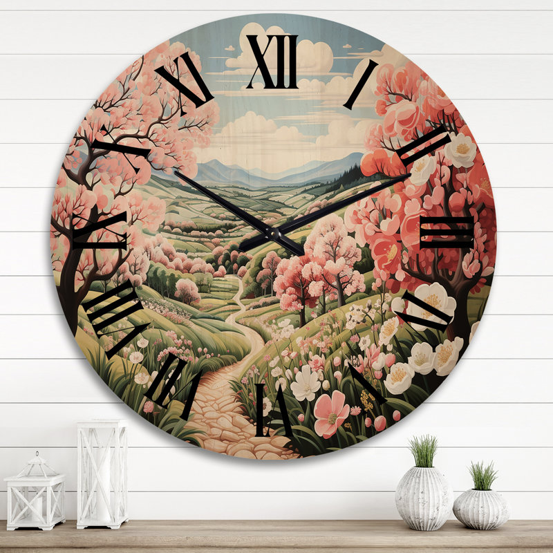 Horloge murale en campagne surdimensionnée, Très grand