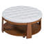 Table basse polyvalente avec repose-pieds avec tablette et roulettes pour le salon-1454963873