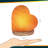 Himalayan Glow USB Salt Lamp, Multicolor Hand Carved Heart Shape Salt Lamp with Neem Wooden Base