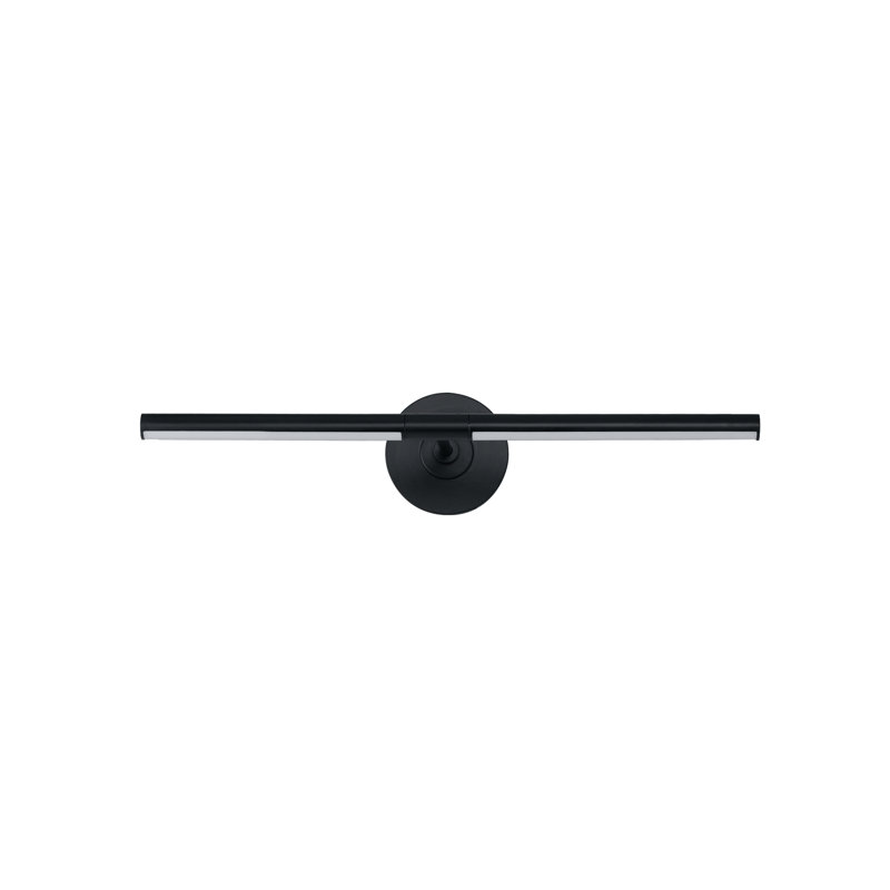 Applique murale à bras en aluminium Demontrey, H 4,5 po x l 23 po x P 8,75 po, Noir / blanc
