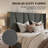 Canuto Upholstered Platform Bed with Wingback Headboard-2034028129-2034028130