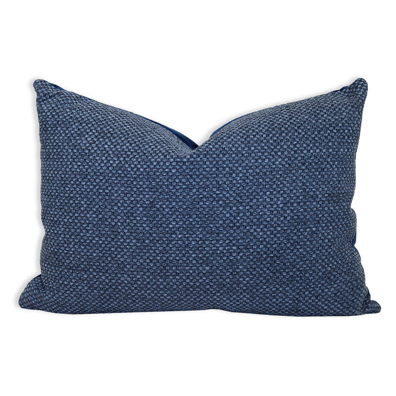 Feather Throw Pillow, Navy