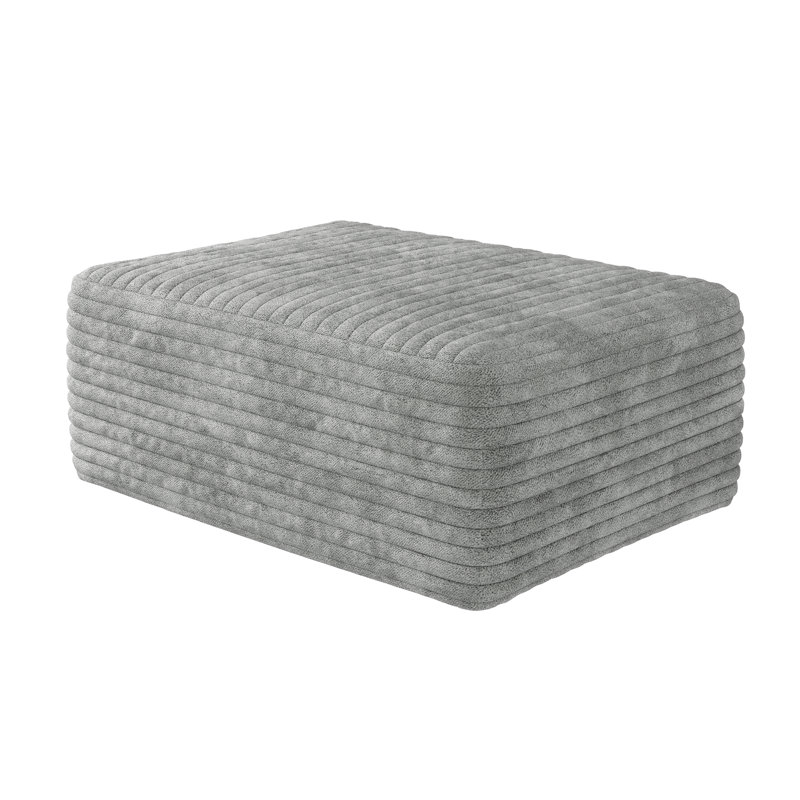 Y119-OTTOMAN-GREY, repose-pieds gris, Gris
