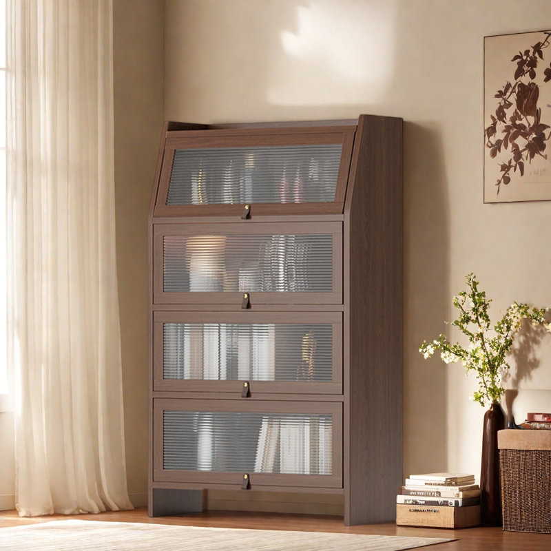 Bibliothèque durable et de haute qualité, (4 tablettes) H 56,1 po x l 33,4 po x P 11,8 po, Marron foncé