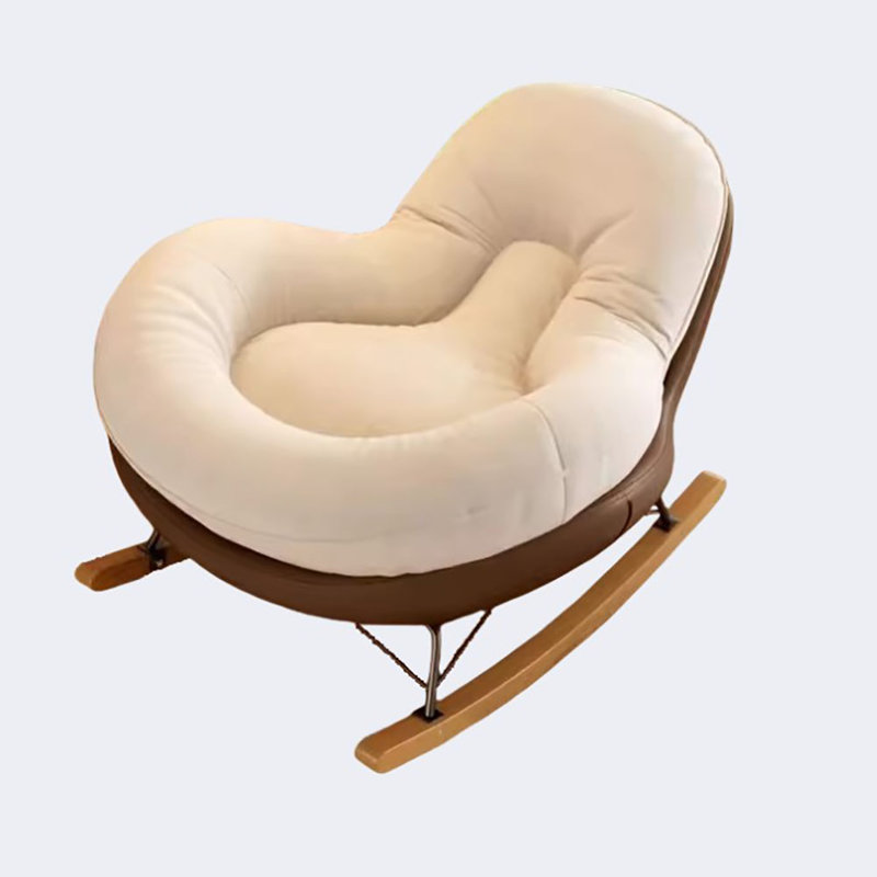 Chaise berçante simple, simple et confortable, Café noir