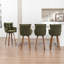 Ensemble de tabourets de bar 4 pièces avec pieds en bois courbé et coussins moelleux-1627532819