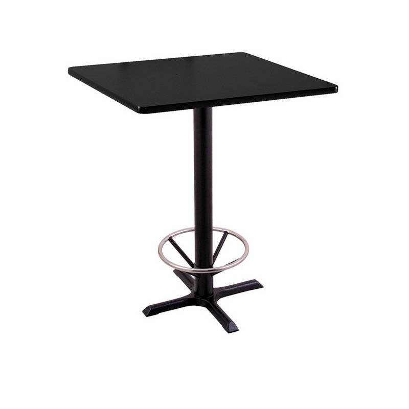 30" Square, Pedestal Table with Foot Ring, Bar Height (42" Height)