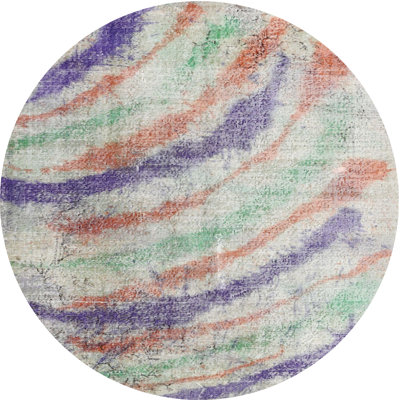Tapis contemporain vert / rouge