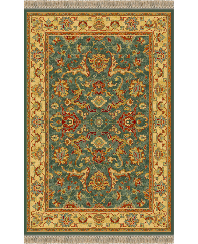 Oriental Wool Area Rug, Rectangle 70 x 135cm