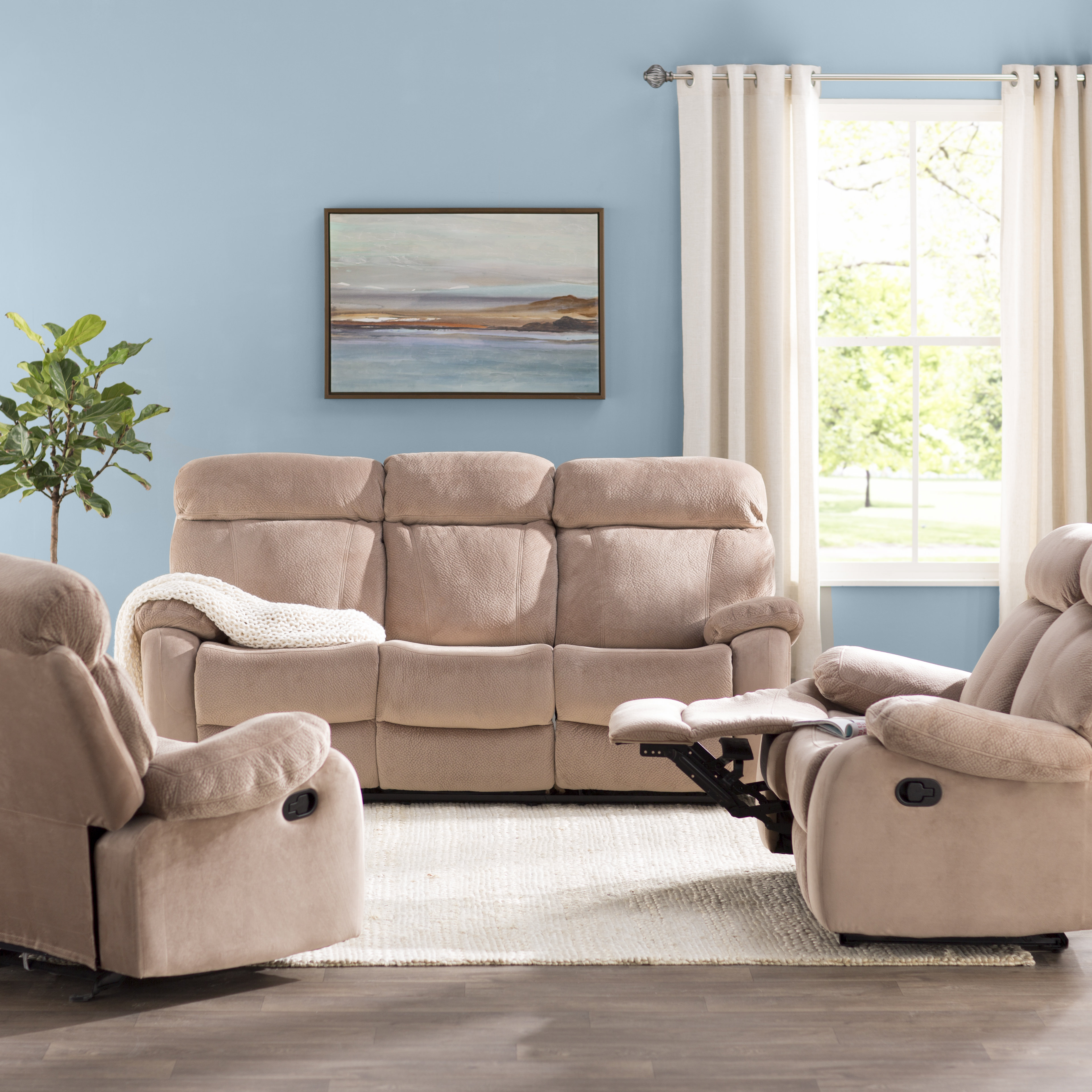 Red Barrel Studio® Topeka Reclining 3 Piece Living Room Set & Reviews ...