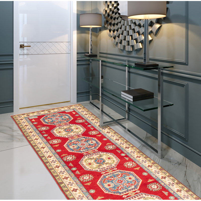 Tapis de couloir unique en laine noué à la main 2 pi 11 po x 9 pi 11 po nouvel âge Moni