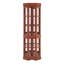 Vitrine de coin 70,5 po - 5 tablettes (3 réglables) avec système d'éclairage, portes en verre trempé (noyer)-1431046958