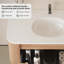 Meuble-lavabo mural 36 po avec comptoir, lavabo en céramique Arcora