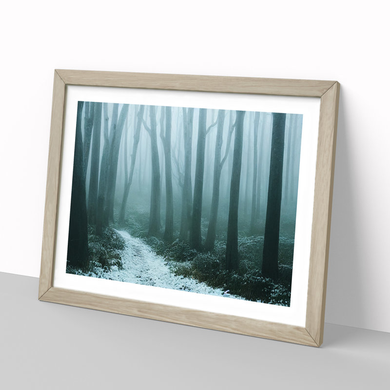 An Enlightening Winter Forest - Framed Print, Oak, 34cm H x 46cm W x 2cm D