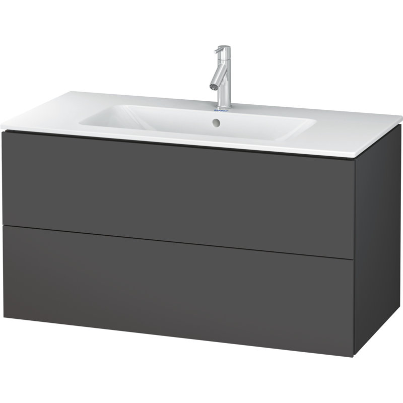Base de meuble-lavabo simple mural 40,13 po seulement, Graphite mat
