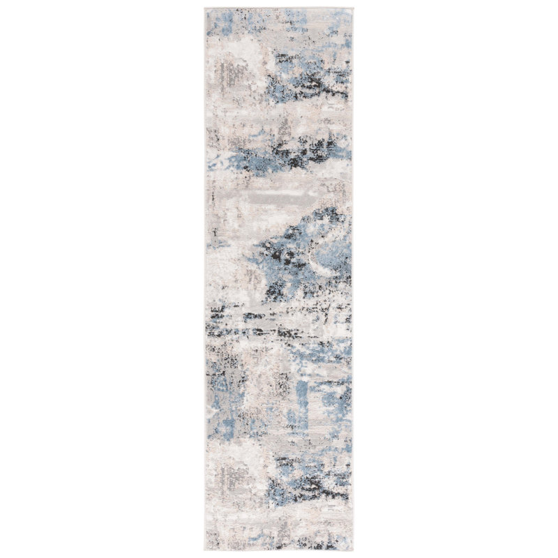Quincy Performance Abstract Indoor/Outdoor Area Rug, Runner 2'2" x 8'