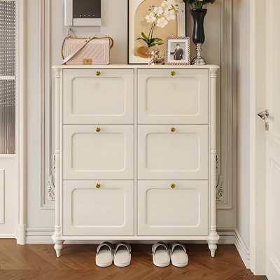 French style fashionable storage shoe cabinet