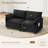 Modern Chenille Loveseat with Durable High-Density Foam and Two Throw Pillows-1985888583