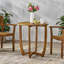 Table d'appoint d'extérieur ronde en bois d'acacia-786283175