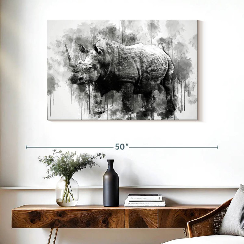 Brampt Mighty Rhino noir et blanc, H 26 po x l 39 po