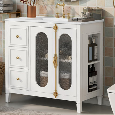 Meuble-lavabo 36 "avec lavabo ceremique
